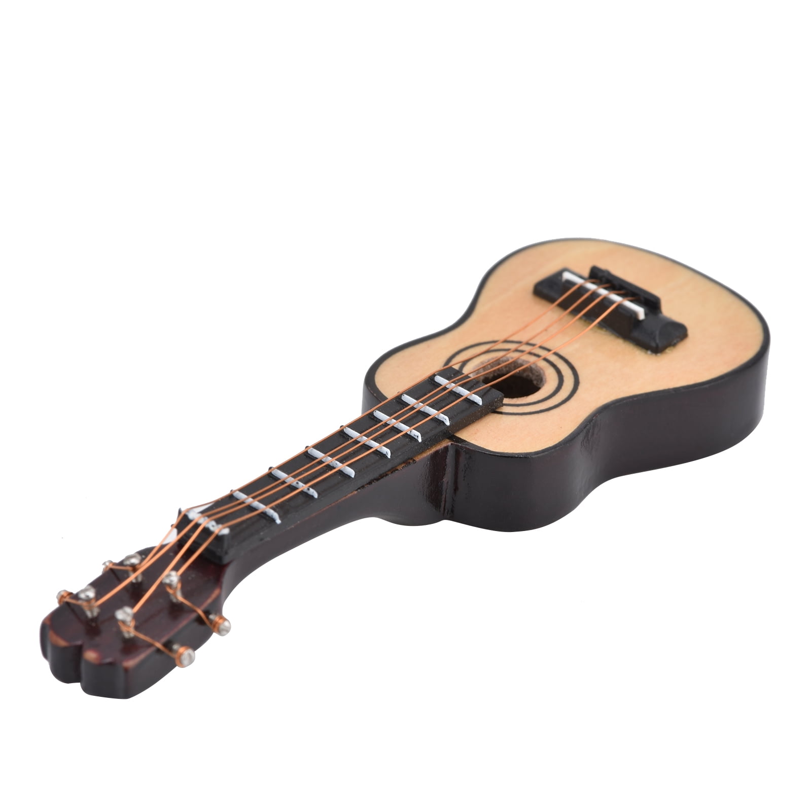 Miniature Guitar, Wooden Wooden Guitar Model Dollhouse Miniature Guitar Doll Guitar Model For