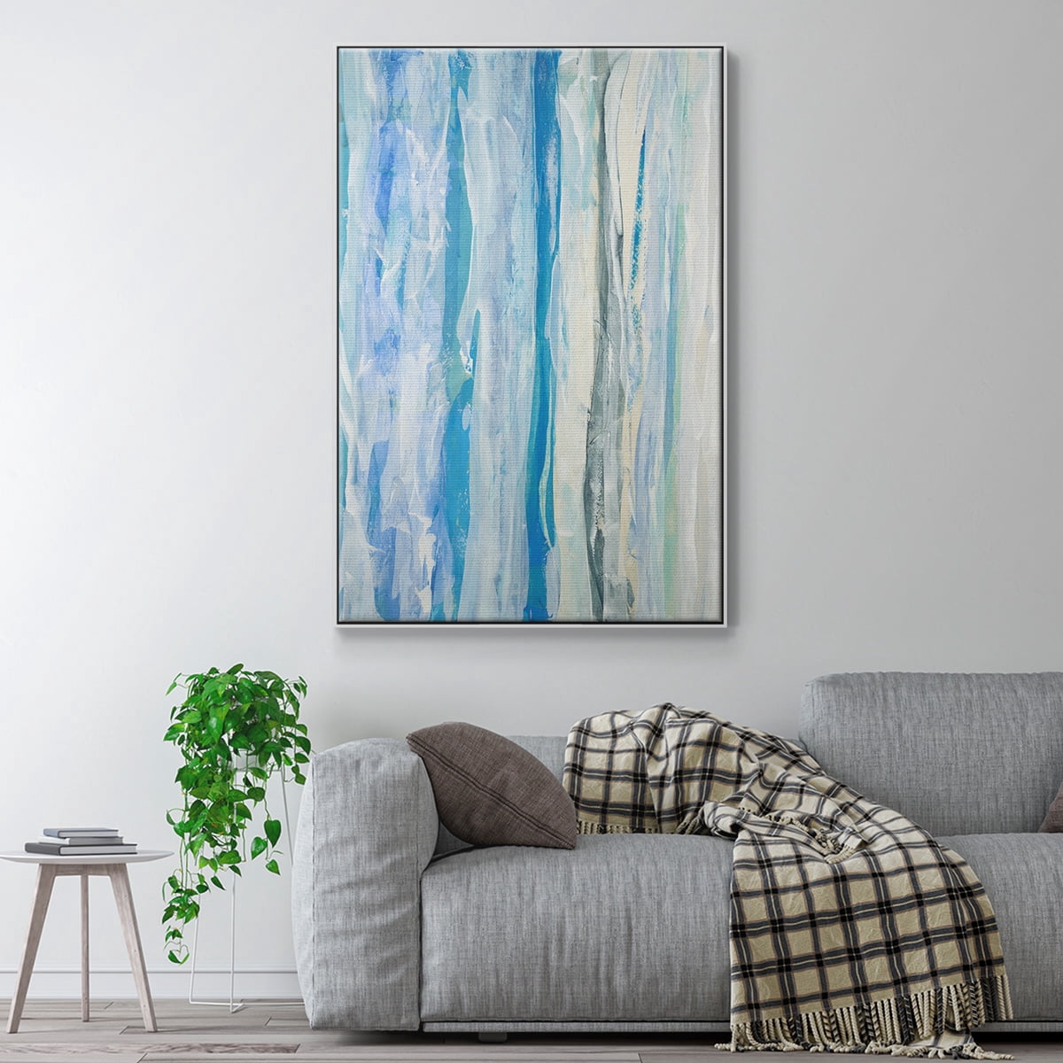 Swimming Ashore Framed Premium Gallery Wrapped Canvas - Ready to Hang - 17 x 25 - White Floating Frame