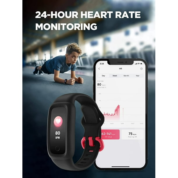 Kids fitness tracker with heart rate cheap