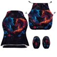 thumbnail image 4 of Whosucclay Wolf Rose Print Gaming Chair Covers Slipcovers Washable, 4 Pieces Stretchable Elastic Computer Reclining Gaming Chair Seat Cover with Armrest Cover, 4 of 8