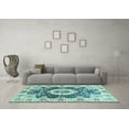 thumbnail image 3 of Ahgly Company Indoor Rectangle Abstract Light Blue Modern Area Rugs, 6' x 9', 3 of 4