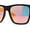 Black - Orange Mirror, variant on Eco Friendly Bamboo Wood Arm Large Horn Rim Hipster Sunglasses Black - Teal Mirror
