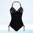 thumbnail image 4 of Enjoytime One Piece Swimsuit Women Print V Neck Tummy Control Bathing Suit Crisscross Back Modest Swimwear, 4 of 8