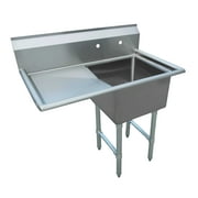 18" Stainless Steel Sink Left Compartment Commercial Kitchen Restaurant NSF
