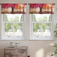 thumbnail image 2 of LALILO Kitchen Curtain Valance Landscape With Autumn Rod Pocket Window Curtain 52"x 18" Set of 2, 2 of 5