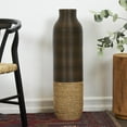 thumbnail image 2 of DecMode 32" Handmade Dark Brown Seagrass Vase, 2 of 10