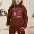thumbnail image 2 of FYDUU Girls 2 Piece Outfits Tracksuit Solid Color Hoodie Pullover Sweatshirt And Jogger Sweatpants Set Kids Athletic Sweatsuit Sets Fall Winter Clothes Trendy Girls Outfits, 2 of 4