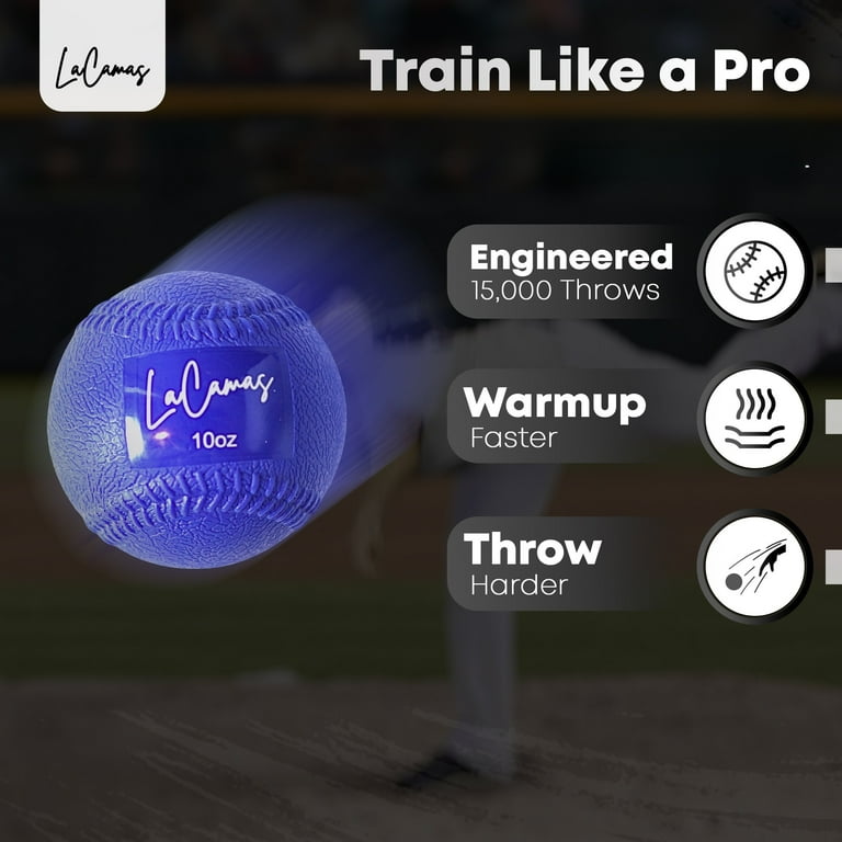 Plyometric Balls for Baseball – Weighted Throwing Set (3.5oz–32oz) with Stitched Seams – 6 Soft-Shell Balls + Carry Bag + Free 6-Week Throwing Program – Arm Care & Velocity Trainer