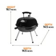 thumbnail image 4 of Expert Grill 14.5 inch Portable Charcoal Grill, Black, 4 of 11