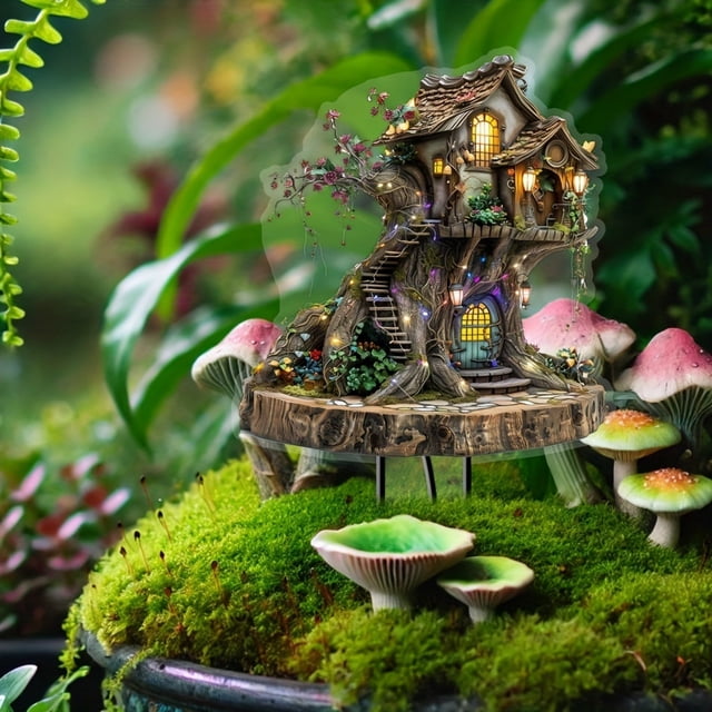 Bohemian Decorative Garden Pile, Outdoor Art Multifunctional Courtyard Ground Plug, Unique Bohemian Style, Weather-Resistant Material, Easy Installation, Decorative Signpost for Garden, Yard