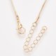 thumbnail image 2 of 5Pcs Brass Square Snake Chain Necklace Minimalist Necklace Fashion Jewelry with Lobster Clasps for Men Women Trendy Wedding Birthday Gift Light Gold 18.5 inch(47.2cm) 1mm, 2 of 3