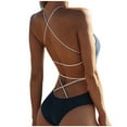 thumbnail image 2 of Aloohaidyvio bathing suits for women,Sexy One-piece Swimsuit Women Bandage Backless Bikini Swimsuit Swimwear Bathing Beachwear, 2 of 6