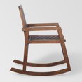 Manor Park Outdoor Patio Chevron Rocking Chair, Dark Brown