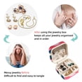 thumbnail image 4 of Flamingo Travel Portable Square Jewelry Box for Rings, Earrings, Necklaces, Bracelets - Girls and Women, 4 of 6