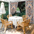 thumbnail image 2 of Blue Burnt Orange Boho Outdoor Curtains for Patio Waterproof,Windproof Privacy Curtains with Weighted Bottom,Antique Southwestern Ethnic Outside Drapes for Picnic Garage Yard Cabana 54"x108" 1 Panel, 2 of 8