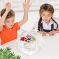 thumbnail image 4 of SINGOMON 24PCS Clear PVC Boxes 3.5 Inch Cupcake Boxes with White Ribbon and Insert Transparent Cup Cake Boxes Square Cupcake Holders Cupcake Carrier Plastic Gift Boxes Macaron Boxes Bakery Boxes, 4 of 6