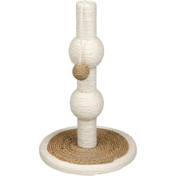 EveryYay Sisal and Seagrass Orb Cat Scratching Post, 18" H