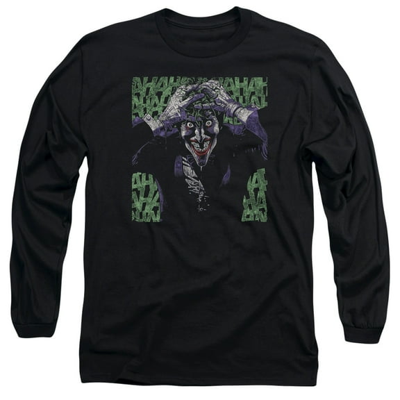 Batman Insanity Long Sleeve Adult 18/1 T-Shirt Black