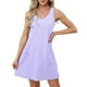 thumbnail image 1 of Vestido sin mangas con cuello en V para mujer, estilo informal y holgado con bolsillos, tejido de poliéster, tallas S-XXL, para playa/fiesta, 1 of 5