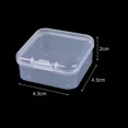 thumbnail image 5 of 6PCS Mini Storage Box Transparent Square Plastic Box Earrings Jewelry Packaging Storage Small Square Box Jewelry Organizer 6pcs 5x5x2cm, 5 of 5