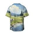 thumbnail image 2 of Fotbe Pasture Cow print Short Sleeve Button Down Shirts for Men Casual Summer Beach Wrinkle Free Shirt-3X-Large, 2 of 7