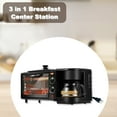 thumbnail image 2 of Rongfmy 3 in 1 Breakfast Center Station Portable Toaster Oven for Bread Egg Sausages, 2 of 10