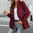 thumbnail image 4 of IMENGL Fall winter solid color corduroy cardigan jacket, Red XL, Size M-3XL, 4 of 4