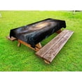 thumbnail image 1 of Galaxy Outdoor Tablecloth, Stars in Galaxy Spiral Planet Outer Space Nebula Astronomy Theme Image Print, Decorative Washable Fabric Picnic Tablecloth, 58 X 104 Inches, Black Beige Violet, by Ambesonne, 1 of 2