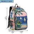 thumbnail image 2 of FORMRS Unisex School Backpack 17" Student Travel Bag with Laptop Compartment, Colorful Seaside, 2 of 7
