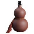 thumbnail image 1 of Botella de vino de calabaza, cerámica, portátil, decoración del hogar, bebidas chinas Vino Vino Gourd Hu Lu Gourd Ornament para la decoración del agua Zisha, 1 of 8