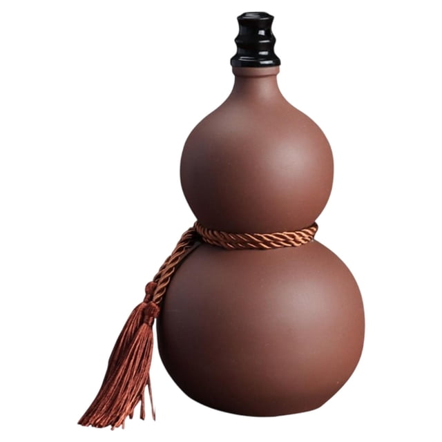 Botella de vino de calabaza, cerámica, portátil, decoración del hogar, bebidas chinas Vino Vino Gourd Hu Lu Gourd Ornament para la decoración del agua Zisha