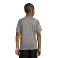 thumbnail image 2 of Sport-Tek Youth Heather Colorblock Contender Tee-M (Vintage Heather/ Gold), 2 of 5