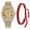 Gold, variant on Luxury Men's Diamond Watch Crystal Rhinestone Watch Bling Iced-Out Hip Hop Wrist Watch for Men
