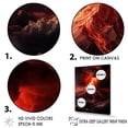 thumbnail image 3 of Designart "Volcanic Fury Under Moonlight VI" Volcano Canvas Prints, 3 of 7