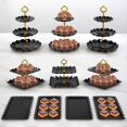 thumbnail image 1 of Juego de soportes para tartas NWK, paquete de 10 con soportes para magdalenas y mantel, 1 of 5
