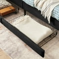 thumbnail image 6 of Jopath Twin Size Upholstered with 2 Storage Drawers,Adjustable Velvet Platform Bed Frame for Living Room Bedroom,Black, 6 of 13