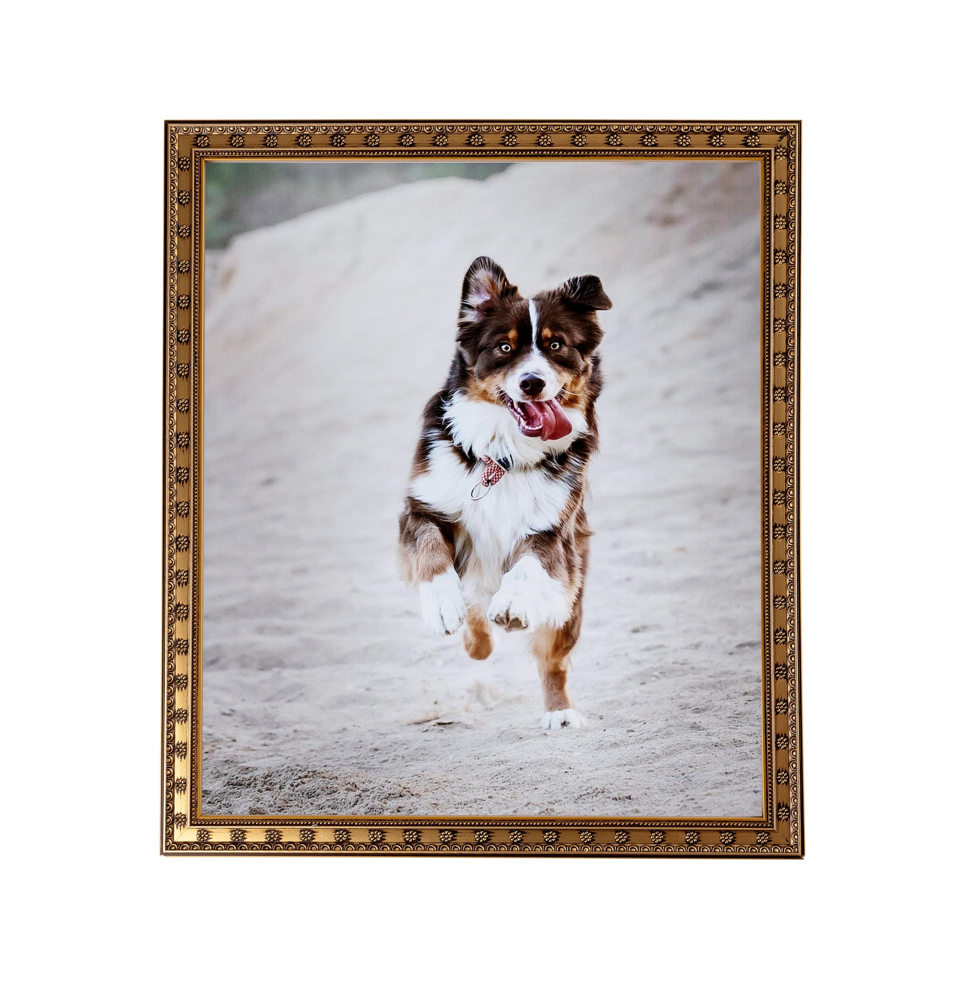 ArtToFrames 12" x 18" Gold with Star Picture Frame, 12x18 inch Gold Wood Poster Frame (WOM-4755)