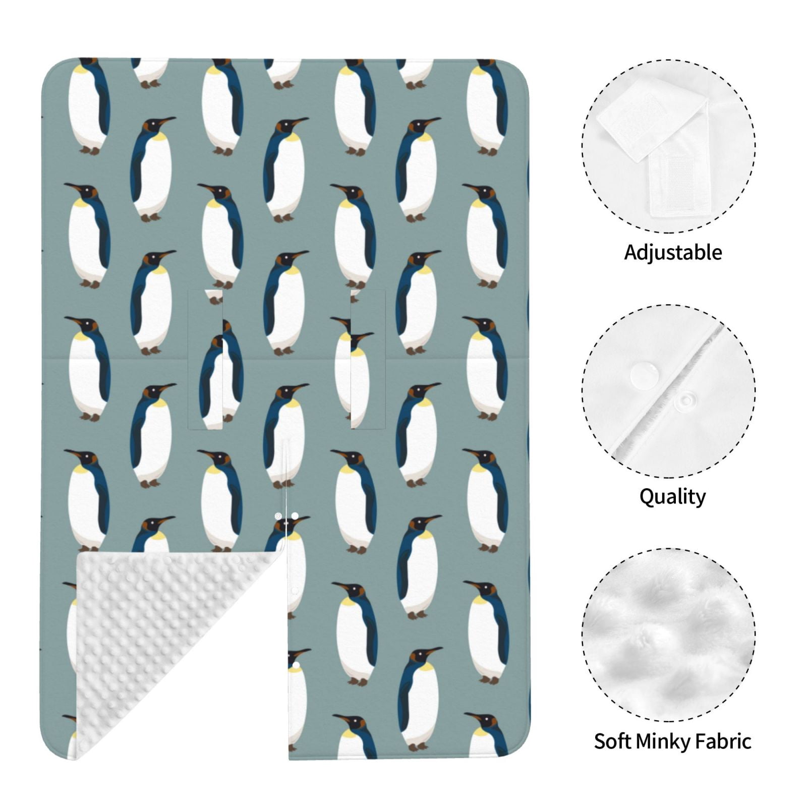 Naloa Penguin Baby Car Seat Cover, Breathable Baby Carrier Cover, Multiuse Baby Carrier Cover & Nursing Breastfeeding Cover