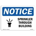 thumbnail image 1 of SignMission OS-NS-A-1824-L-18417 18 x 24 in. OSHA Notice Sign - Sprinklers Throughout Building, 1 of 1
