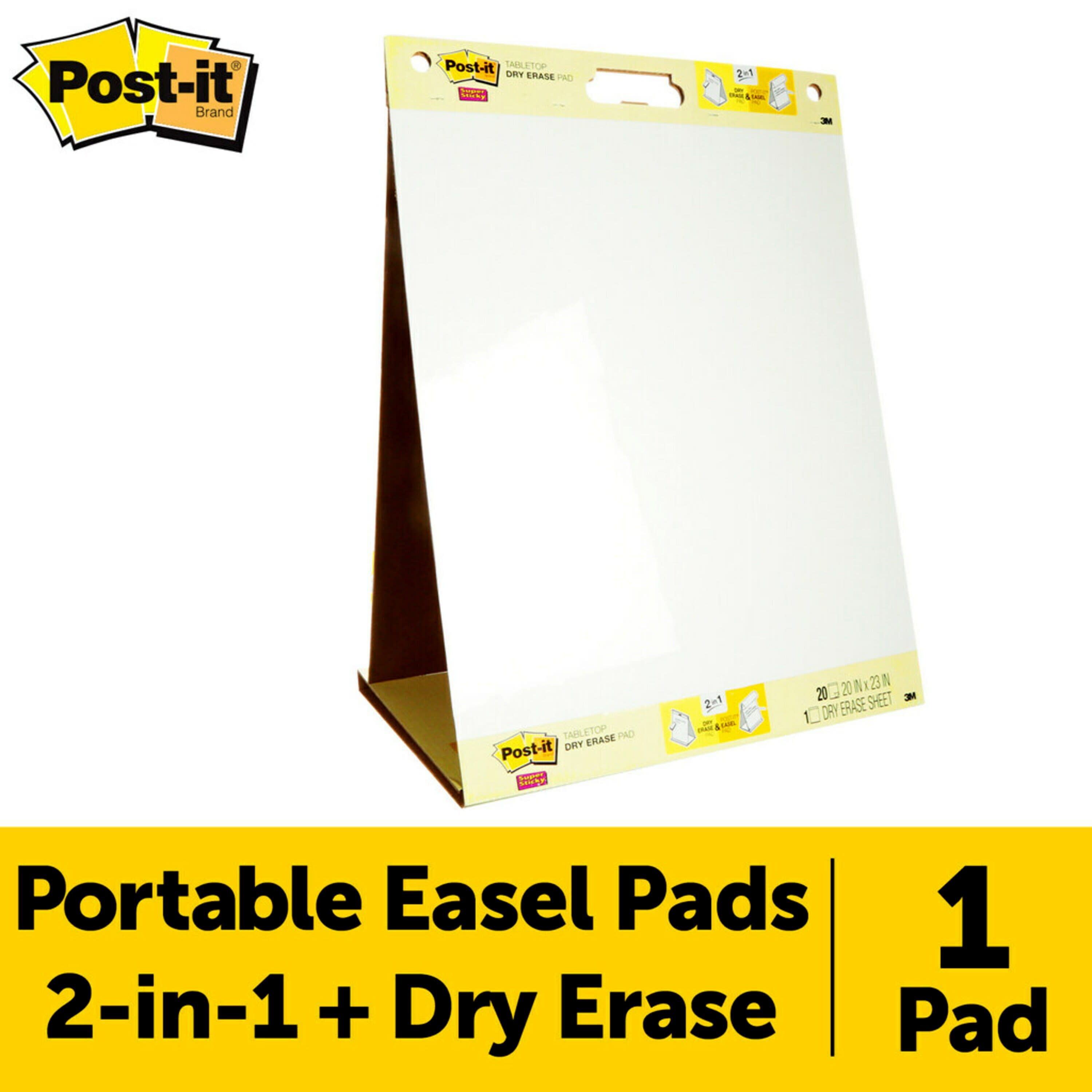 Post-it Self Stick Tabletop Easel Unruled Pad 20 x 23 White 20 Sheets 563R,  1 - Ralphs