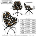 thumbnail image 7 of Xixirimido Ghost Pumpkin Spider Web Pattern Swivel Office Armchair Cover Stretch Computer Desk Chair Slipcover Mid Back Accent Dining Chair Covers Non-slip for Home Living Room, 7 of 7