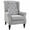 Gray, variant on Topcobe Vintage-Inspired Upholstered Armchair, Sleek High-Back Design, Tufted Fabric Seat, Classic Wooden Leg Frame, Ideal for Living Room or Bedroom, Gray