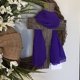 thumbnail image 4 of Corona cruzada de Pascua de 40 cm con el arco elegante para la puerta de guirnaldas de guirnaldas para colgar (púrpura), 4 of 9