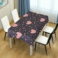 thumbnail image 7 of GZHJMY Valentine's Day Love Heart Tablecloth, Rectangle Waterproof Washable Polyester Table Cover for Picnic Dinner Holiday Party Decor, 60 x 60 Inch, 7 of 7