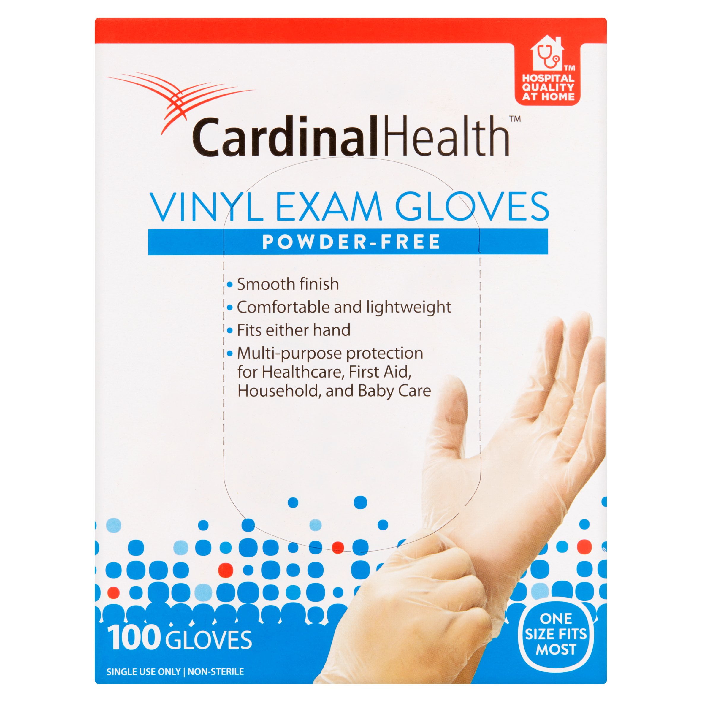 Cardinal Health Vinyl Gloves Powder Free