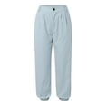 thumbnail image 3 of WILLBEST Womens Jeans Women's Solid Color Zipper Slacks with Angled Pockets Women Stretch Pants, 3 of 5