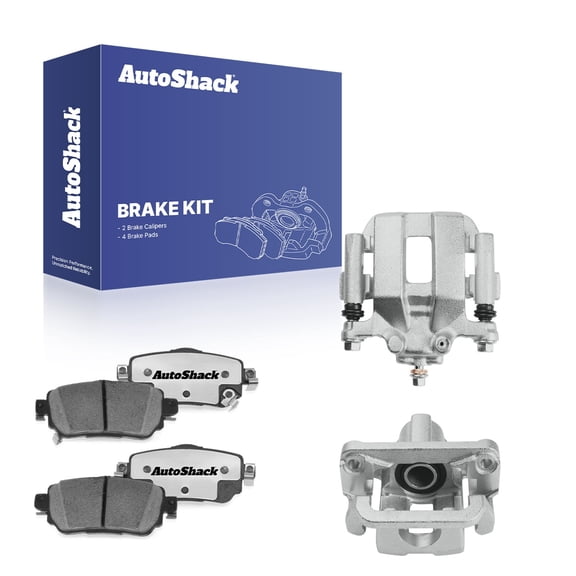 AutoShack Rear Brake Calipers   Ceramic Brake Pads Replacement for 2017-2019 Nissan Rogue 6-PC Kit