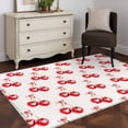 thumbnail image 6 of Rectangle Rug 4x6ft Area Rug, Red Cherry Fruit Seamless Area Rugs for Living Room Bedroom, Food Focus Floor Mat Non-Slip Non-Shedding Carpet Indoor Accent Rugs, 6 of 9