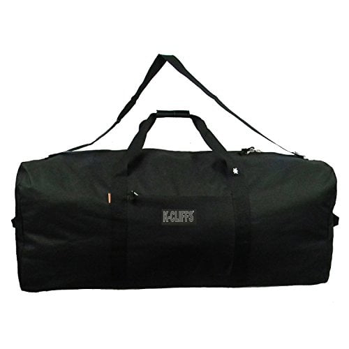 Heavy Duty Cargo Duffel Large Sport Gear Drum Set Equipment Hardware Travel Bag Rooftop Rack Bag (21 Inch, Black) by K-CLIFFS