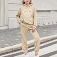 thumbnail image 4 of LVHAOGJOB Teens Sweatsuits Warm Hoodie Sweatshirts & Jogger Sweatpants 2 PC with Pockets Pullover Clothing Sets for Girls and Boys, 4 of 6